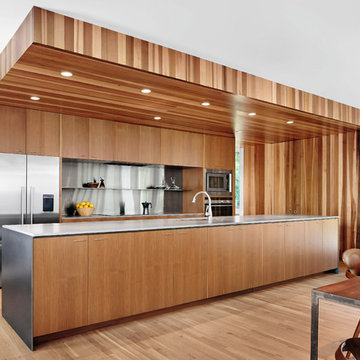 Nick Deaver House Timber-Clad Kitchen