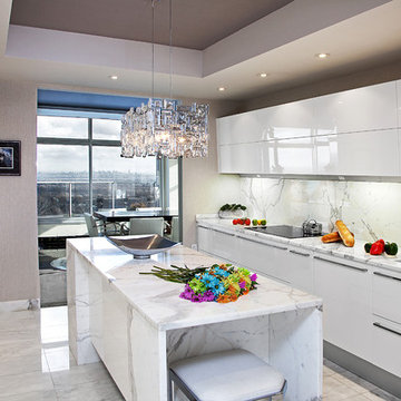 NJ Kitchen with NYC View