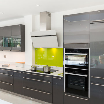 Nobilia High Gloss Anthracite Kitchen with Long Handle