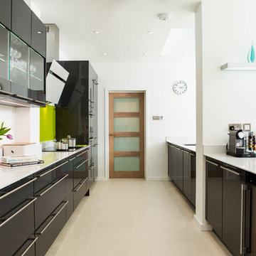 Nobilia High Gloss Anthracite Kitchen with Long Handle