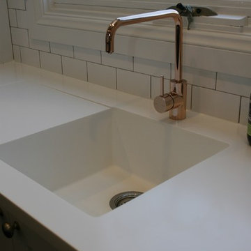North Balgowlah - Corian sink and benchtop with brass tap
