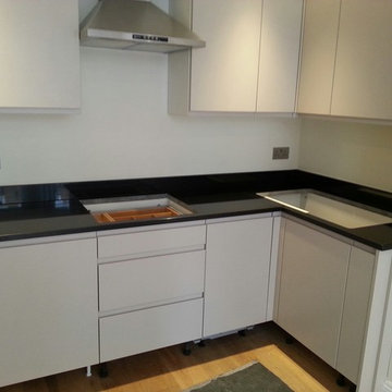 North London apartment in Absolute Black granite 30mm