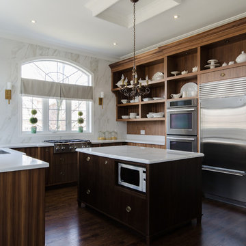 North Oakville Ontario - Bookmatched Walnut Cabinetry