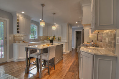 Kitchen - french country kitchen idea in New York