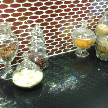 Nut and dry fruit old glass jars