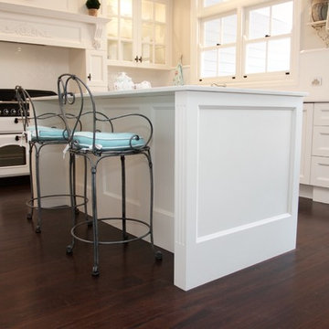 Traditional Kitchen with shaker profile island