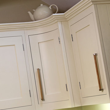 Oak & Painted Wimborne Kitchen in Cream and Blue with Natural Oak