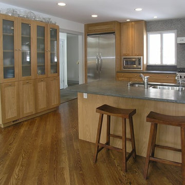Oak Contemporary Kitchen - Upper Saddle River, NJ