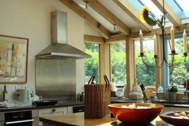 Design ideas for a contemporary kitchen in Devon.