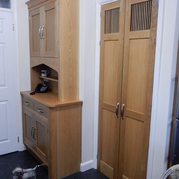 Oak Kitchen and Diner Bespoke Doors and Telephone Nook