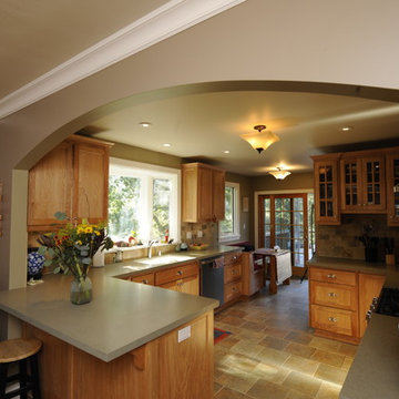 Oakland Farmhouse Kitchen Arch at Dining Room