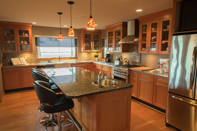 Mountain style kitchen photo in Vancouver
