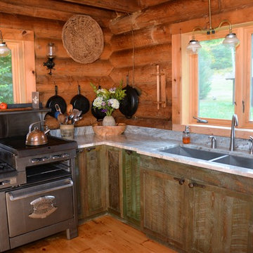 Off-the-grid Adirondack Rustic kitchen