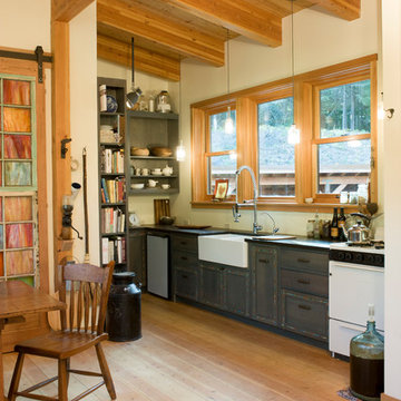 Off the grid house in the mountains