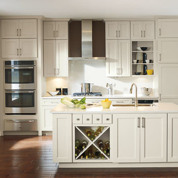 Off White Cabinets in a Casual Kitchen