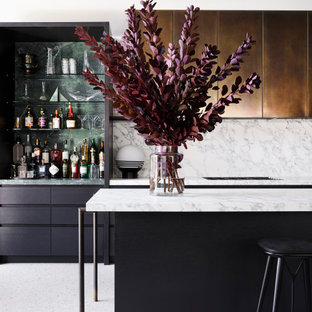 Photo of a contemporary kitchen in Melbourne.
