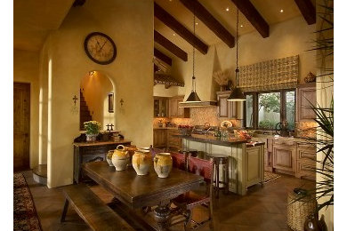 フェニックスにある地中海スタイルのおしゃれなキッチンの写真