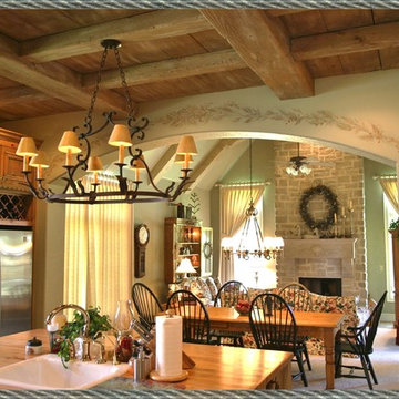 'Old World' style Kitchen and Hearth Room
