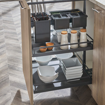 Omega Cabinetry: Base Cabinet Storage Pull-out with Knife Block