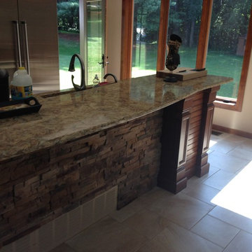 Omega Cabinetry, Ultima door, Cherry wood, Canyon/Riverbed stain