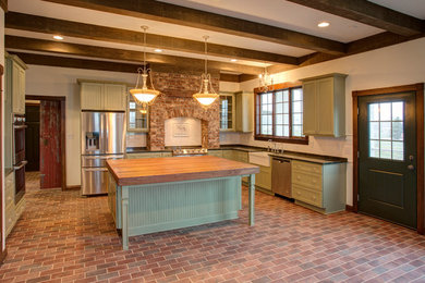Inspiration for a cottage kitchen remodel in Indianapolis