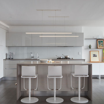Open All White Modern Kitchen | Apartment Gut Renovation