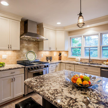 Open and Bright Kitchen with Soft Tones of Color in Centreville VA