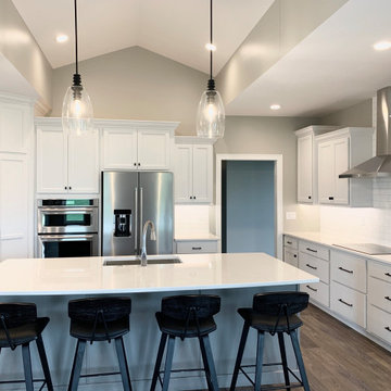 Open Concept Kitchen With Large Island in New Build by Hazelwood Homes (Geneseo,