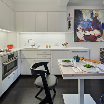 Open dining and living area