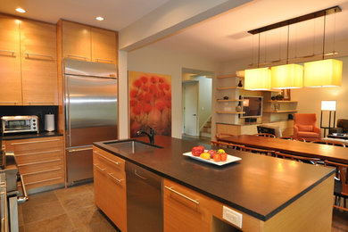 Inspiration for a contemporary kitchen remodel in New York