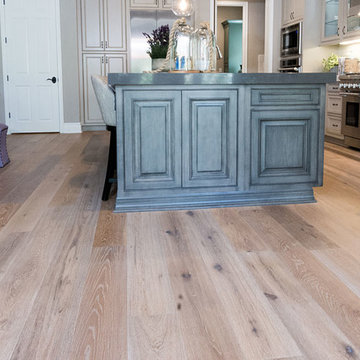 Open Floor Plan Kitchen Oldworld Fawn Hardwood Flooring