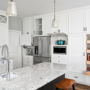 Open Floor Plan Neutral Interior Transitional Farmhouse