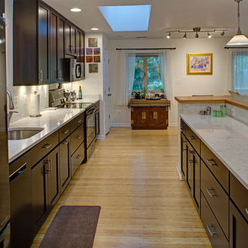 Open Galley Kitchen with Island
