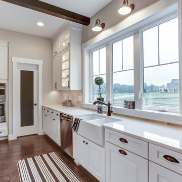 Open kitchen accentuated by mulled window unit