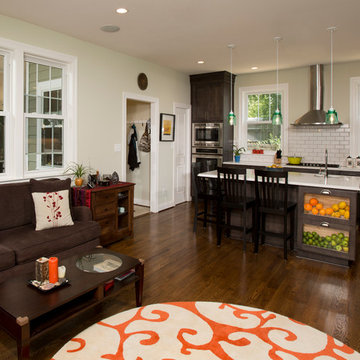 Open kitchen and family room
