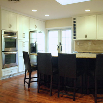 Open Kitchen with French Doors and Island