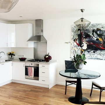 Open plan kitchen and dining area