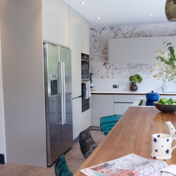 Open plan kitchen, dining and family room in Twickenham