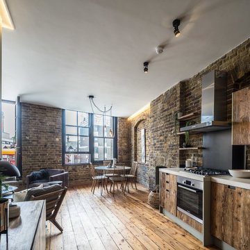 Open Plan Kitchen in Warehouse Conversion