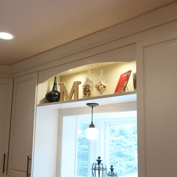 Open Shelf Above Sink with Arched Valance
