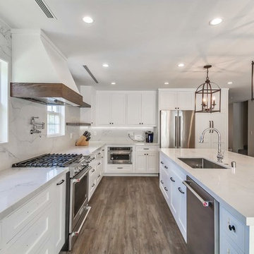 Modern White Quartz Kitchen Remodel, Orange CA