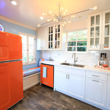 Orange Retro Kitchen Appliances with Modern Touch