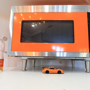 Orange Retro Kitchen Appliances with Modern Touch