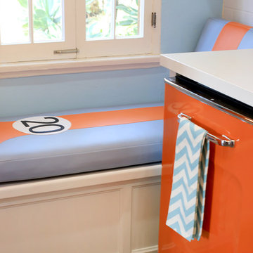 Orange Retro Kitchen Appliances with Modern Touch