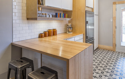 Kitchen of the Week: Ikea-Hack Cabinets and Fun Floor Tile