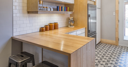 Kitchen of the Week: Ikea-Hack Cabinets and Fun Floor Tile
