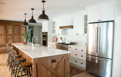 A Wall Comes Down in This Wood-and-White Kitchen