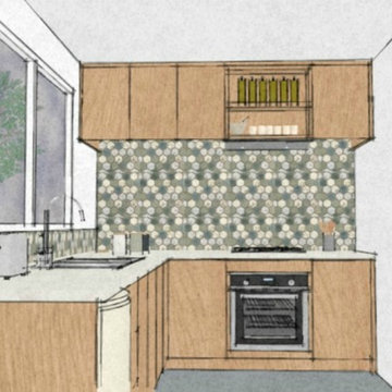 Original Concept Drawing - Guesthouse Kitchenette