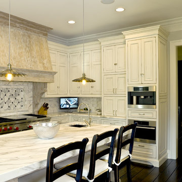 Orren Pickells Signature Collection White Painted and Glazed Kitchen Cabinetry