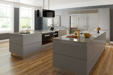 This is an example of a contemporary kitchen in Cheshire.